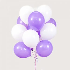 Набір гелієвих кульок "Фіолетово-біла хмаринка"