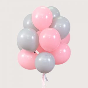 Набір гелієвих кульок "Рожево-сіренька хмаринка"