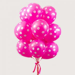 Набір гелієвих кульок "Малинка в крапочку"