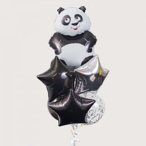 Набір гелієвих кульок "Чорна панда"