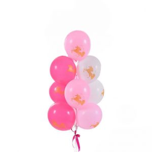 Набір гелієвих кульок "Єдинороги в рожевих тонах"