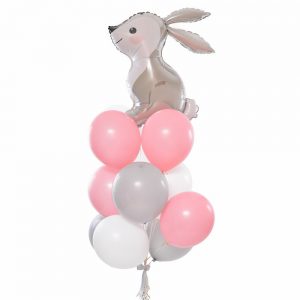 Набір гелієвих кульок "Сірий кролик"