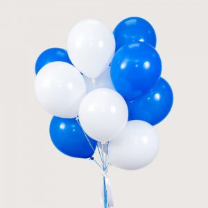 Набір гелієвих кульок "Синьо - біла хмара"