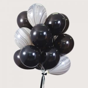 Набір гелієвих кульок "Чорні з чорними агатами"