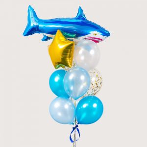 Набір гелієвих кульок "Синя акула"
