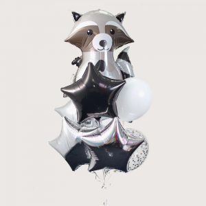 Набір гелієвих кульок "Сірий єнот"