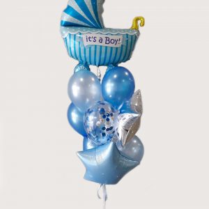 Набір гелієвих кульок "Візочок It's a BOY"