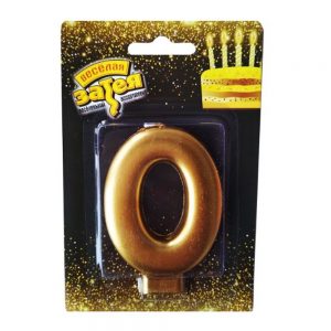 Свічка - золото "0"