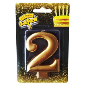 Свічка - золото "2"