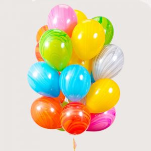 Набір гелієвих кульок "Різнокольорові АГАТИ"