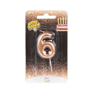 Свічка - рожеве золото "6"