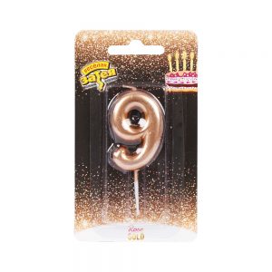 Свічка - рожеве золото "9"