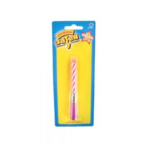 Свічка музикальна рожева