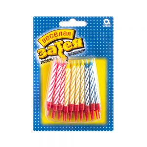 Свічки з підставкою 5см 20шт