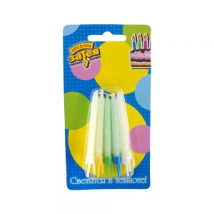 Свічки неонові 6см 10шт