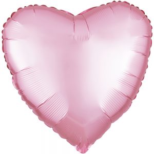 Серце А сатин рожевий
