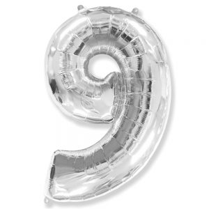 Цифра срібна 100см F - 9