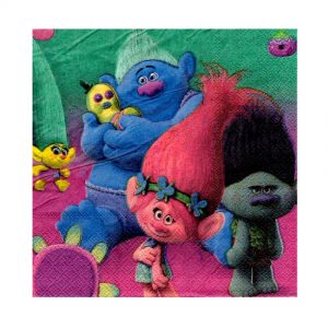 Серветки святкові паперові Тролі