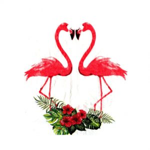 Серветки святкові паперові Фламінго
