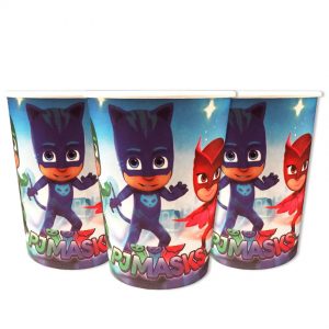 Стаканчики одноразові тематичні паперові Герої в масках