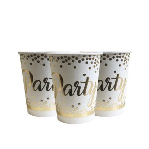 Стаканчики одноразові паперові Золоті Party