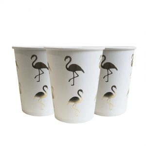 Стаканчики одноразові паперові Золоті Фламінго