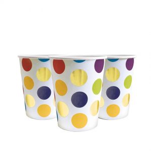 Стаканчики одноразові паперові Кольоровий горошок