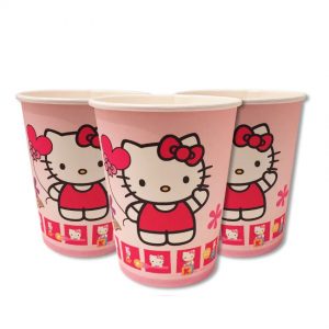 Стаканчики одноразові тематичні паперові Кіті