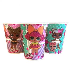 Стаканчики одноразові тематичні паперові Ляльки Лол