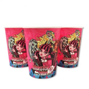 Стаканчики одноразові тематичні паперові Монстер Хай