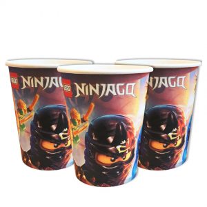 Стаканчики одноразові тематичні паперові Ніндзяго