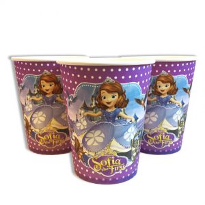 Стаканчики одноразові тематичні паперові Принцеси Софія