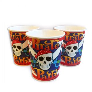 Стаканчики одноразові тематичні паперові Пірати