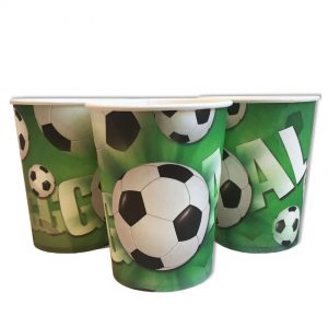 Стаканчики одноразові тематичні паперові Футбол