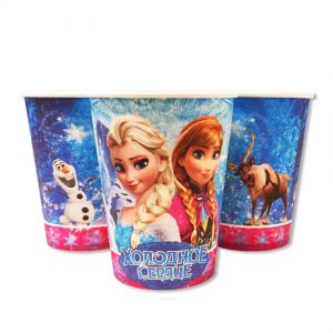 Стаканчики одноразові тематичні паперові Холодне серце