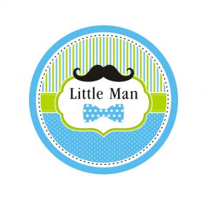 Тарілки одноразові тематичні  паперові Little man