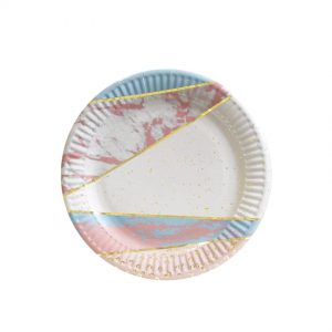 Тарілки одноразові паперові Мармурова крихта