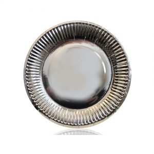 Тарілки одноразові паперові срібло