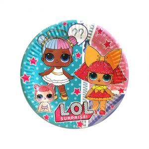 Тарілки одноразові тематичні паперові Ляльки Лол