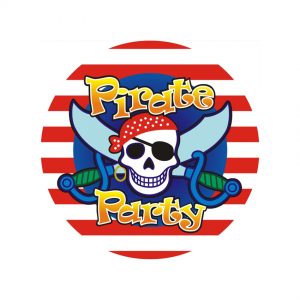 Тарілки одноразові тематичні паперові Пірати