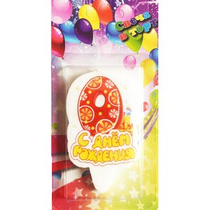 Свічка 8см - з Ведмедиком "0"