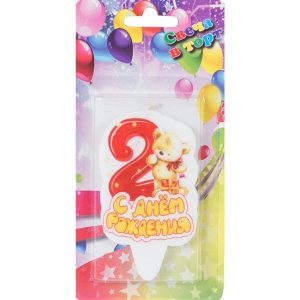 Свічка 8см - з Ведмедиком "2"