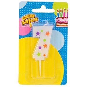 Свічка 5см - з Зірочками "7"