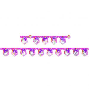 Паперова гірлянда З Днем Народження Єдиноріг