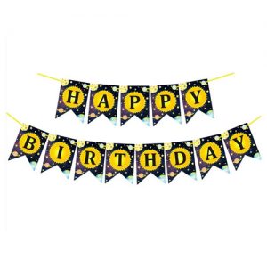 Паперова гірлянда з флажків космічна