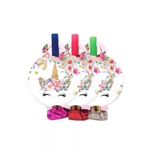 Язичок гудок карнавальний Єдиноріг квіточки