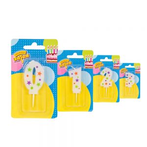 Свічки для торта з зірочками