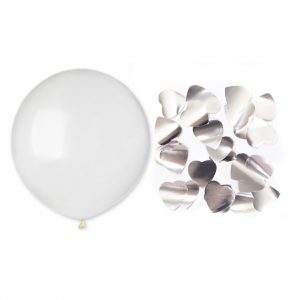 ЗН сердечка-срібні 2,5см “19” (48см)