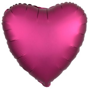 Серце А сатин бордове