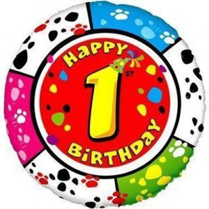 Круг Happy Birthday "1" Fl